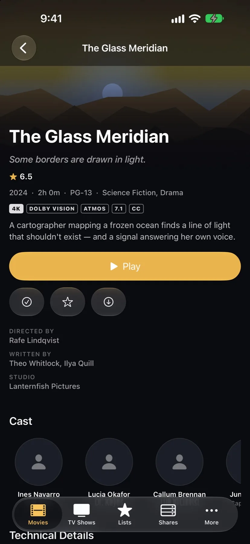 iPhone movie details